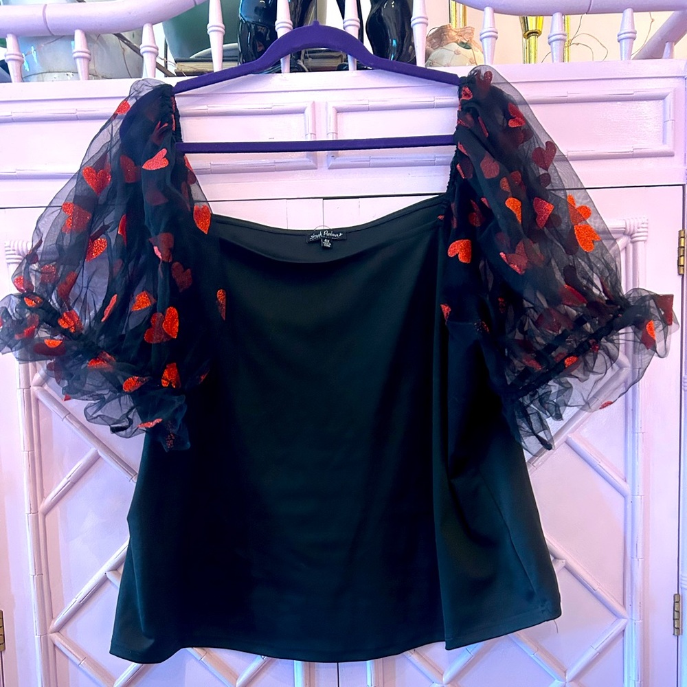 Women’s Plus Size Puff Sleeve Blouse 4X